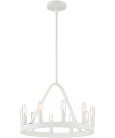 Carousel 10 Light Chandelier Matte White