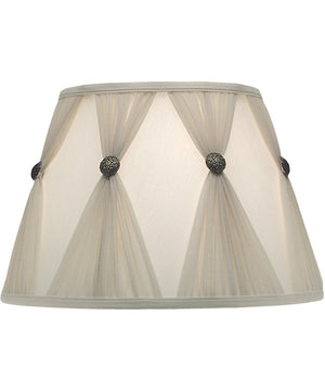 11x18x12 Ivory Shadow/Champagne Gathered Pleat and Whisper Pleats Boillotte Softback Lampshade
