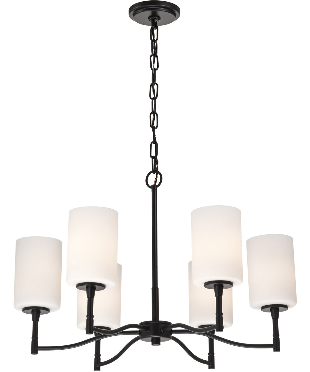 Liam 6-Light Chandelier Matte Black
