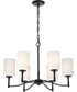 Liam 6-Light Chandelier Matte Black