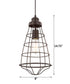 8"W Daudin 1-Light Pendant Burnished Bronze