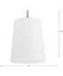 Clarion 1-Light Etched White Pendant P500429 Brushed Nickel