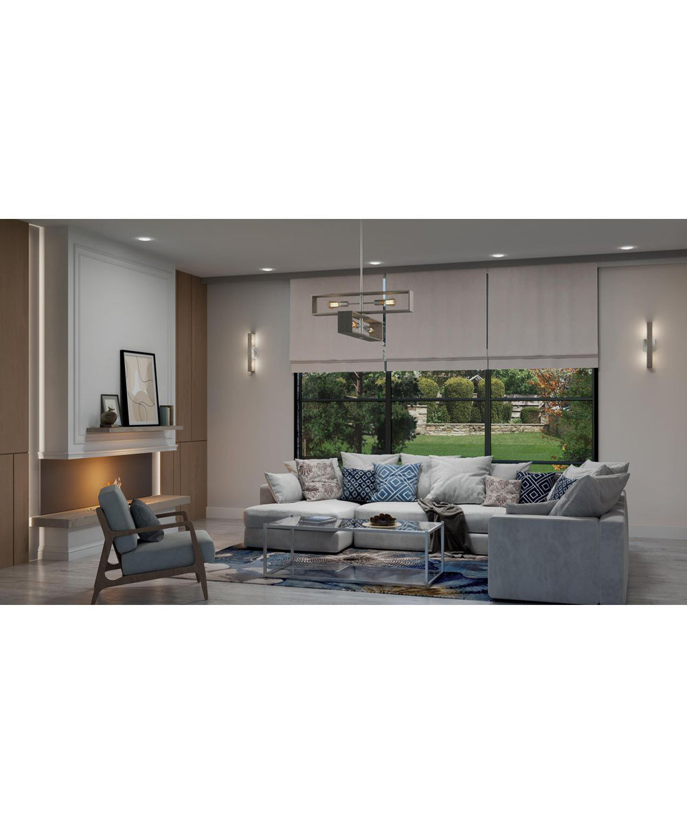 Boundary 2-Light Wall Bracket Brushed Nickel