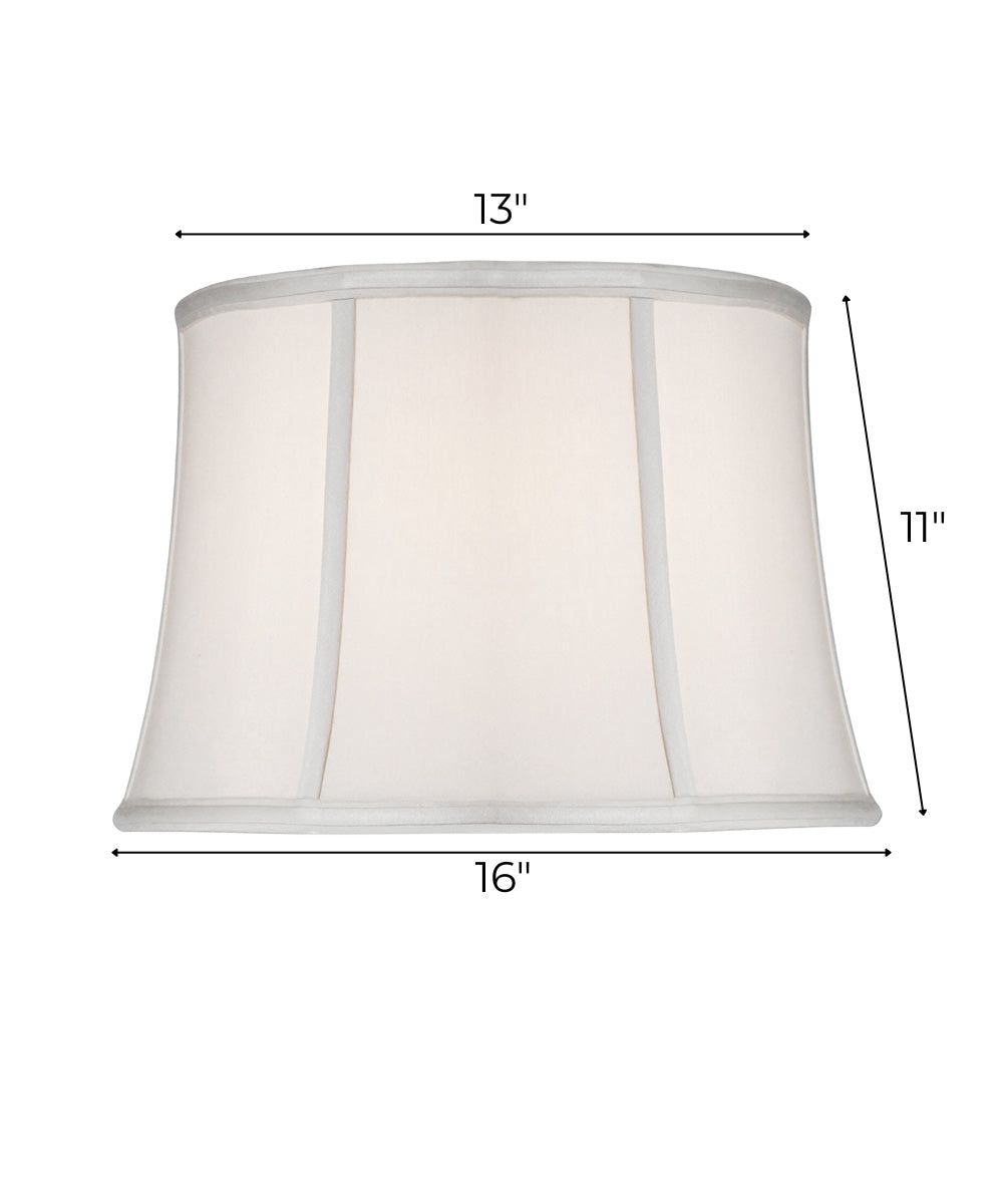 13x16x11 Ivory Shadow Soft Back Modified Bell Lampshade