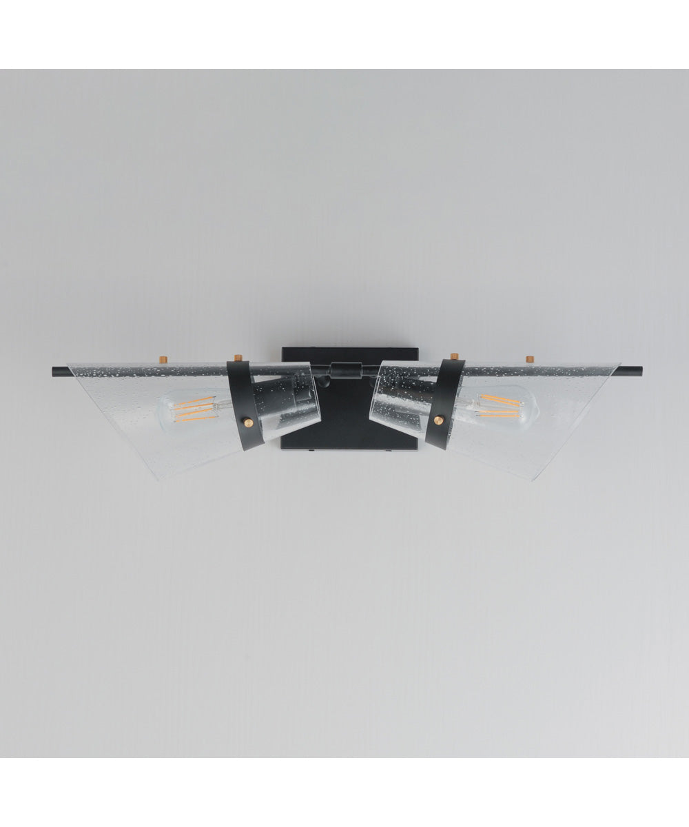 Finch 2-Light Wall Sconce Dark Bronze/Antique Brass