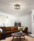 Hedgerow 1-Light 11"w Flush Mount Ceiling Light Fixture Aged Oak Farmhouse Indoor by Progress