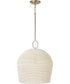 Natalia 1-Light Pendant Aged Brass
