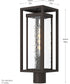 Shaw 19 Inch 1 Light Outdoor Post Light with Clear Glass Antique Bronze
