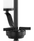 Adley 3-Light Etched White Glass Semi-Flush Convertible Light Matte Black
