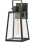 Hugh 1-Light Medium Wall Mount Lantern in Black