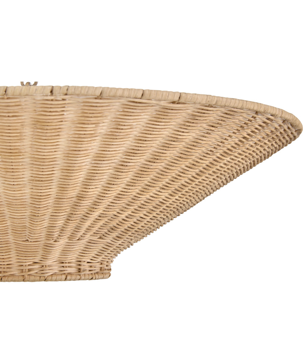 Delia 4-Light Small Convertible Chandelier in Heritage Brass