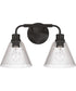 Pleated 2-Light Lighting Flat Black