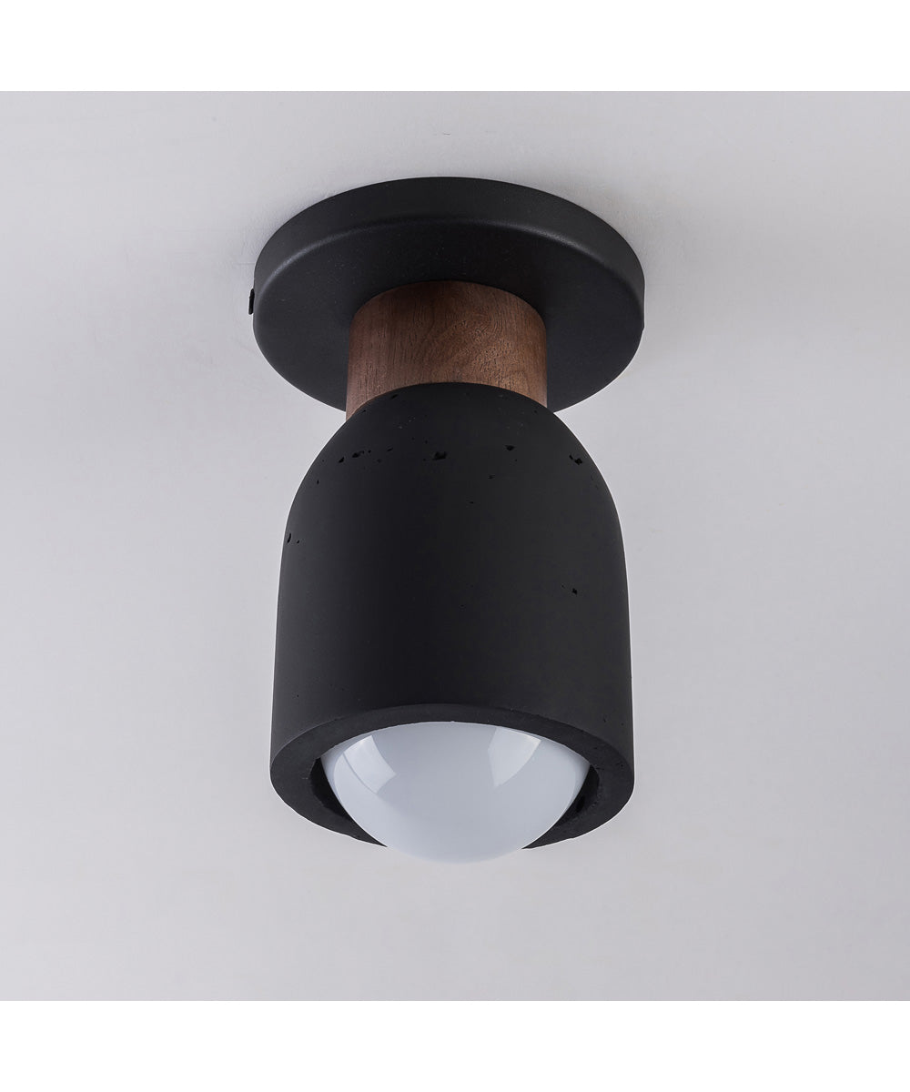 Pompeii 1-Light Flush Mount Lava / Black