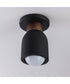 Pompeii 1-Light Flush Mount Lava / Black