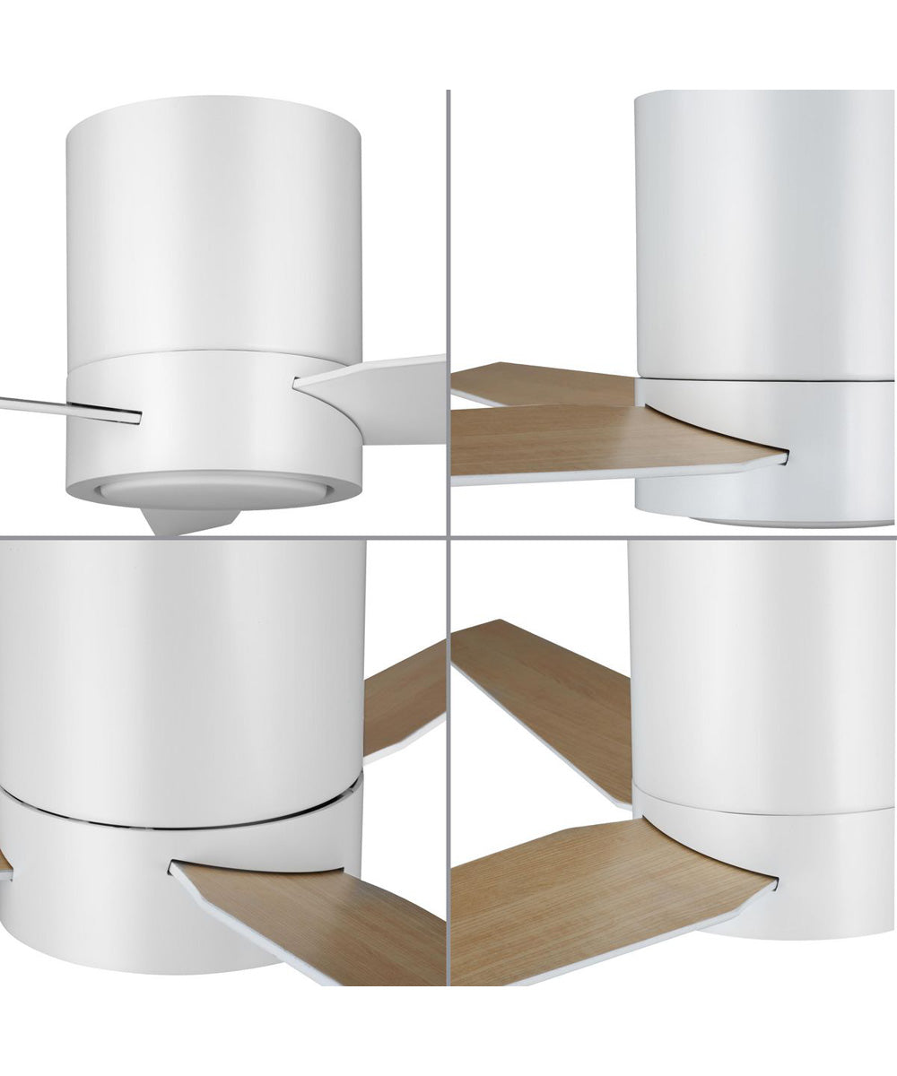 Braden 56" 3-Blade Indoor Hugger Ceiling Fan Satin White