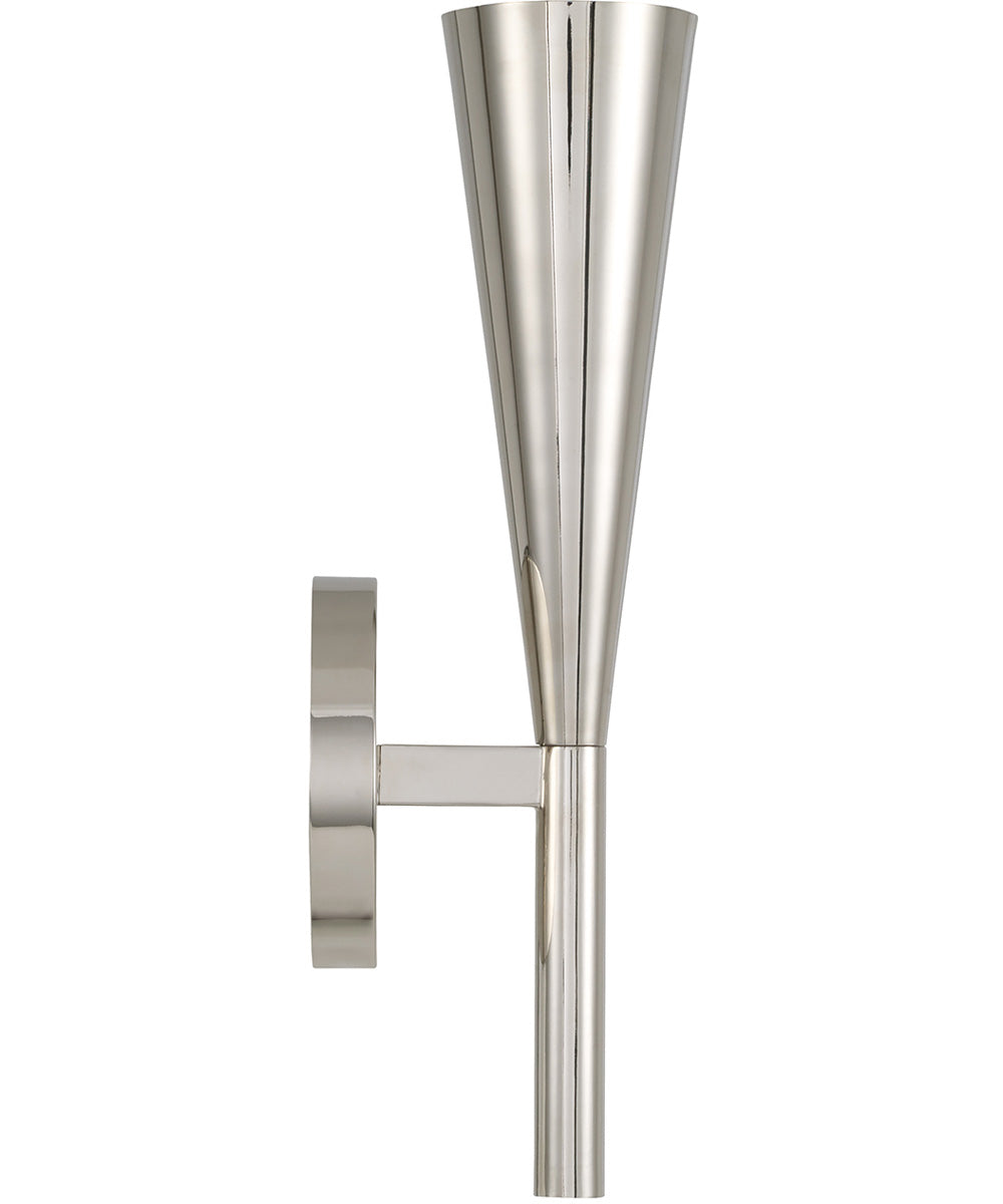 Levi 1-Light Sconce Polished Nickel