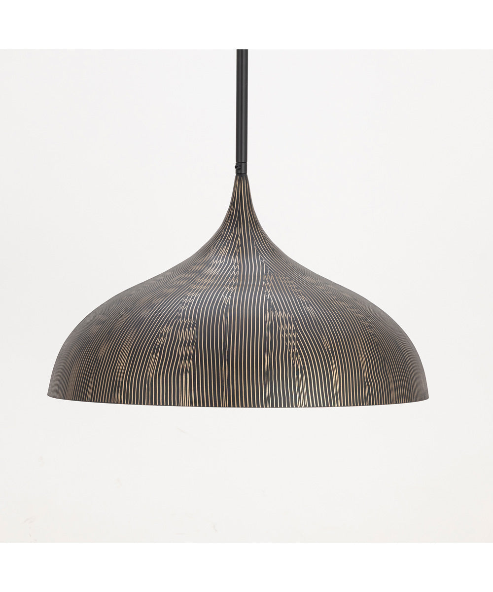 Fleur Large 1-Light Pendant Black / Gold