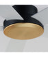 Daisies 60 inch 5-Blade Fan w LED Black / Gold