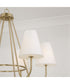 Julia 6-Light Chandelier Matte Brass