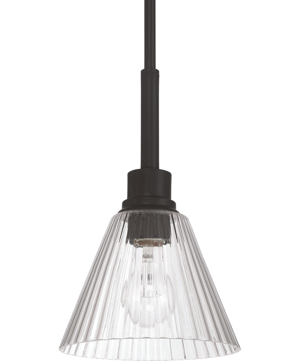 Pleated 1-Light Lighting Flat Black