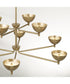 Francesca 10-Light Chandelier Feathered Gold