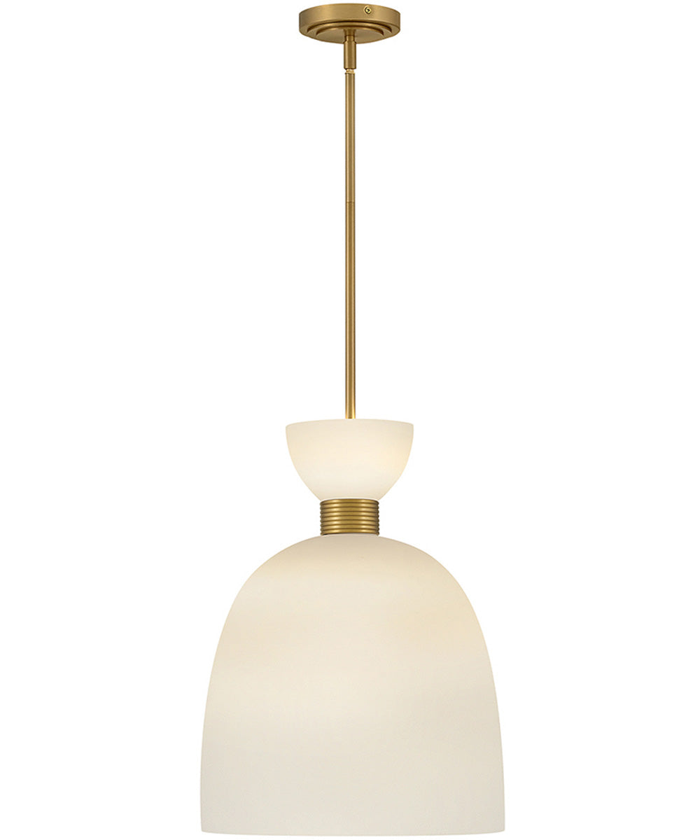 Tallulah 1-Light Medium Pendant in Lacquered Brass