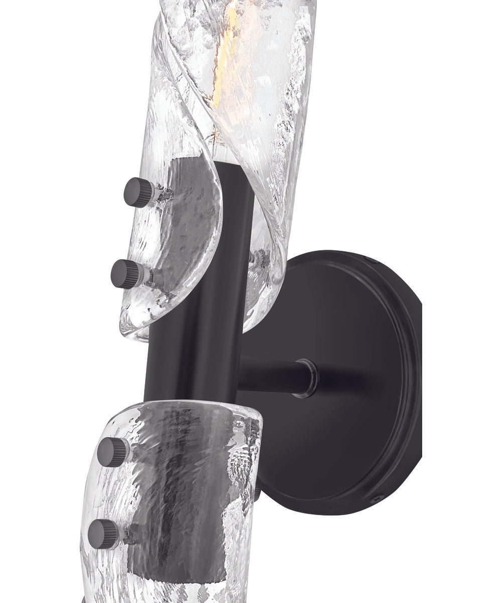 Capri 2-Light Large Two Light Sconce in Black
