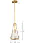 Valentine 1-Light Pendant Vintage Brass