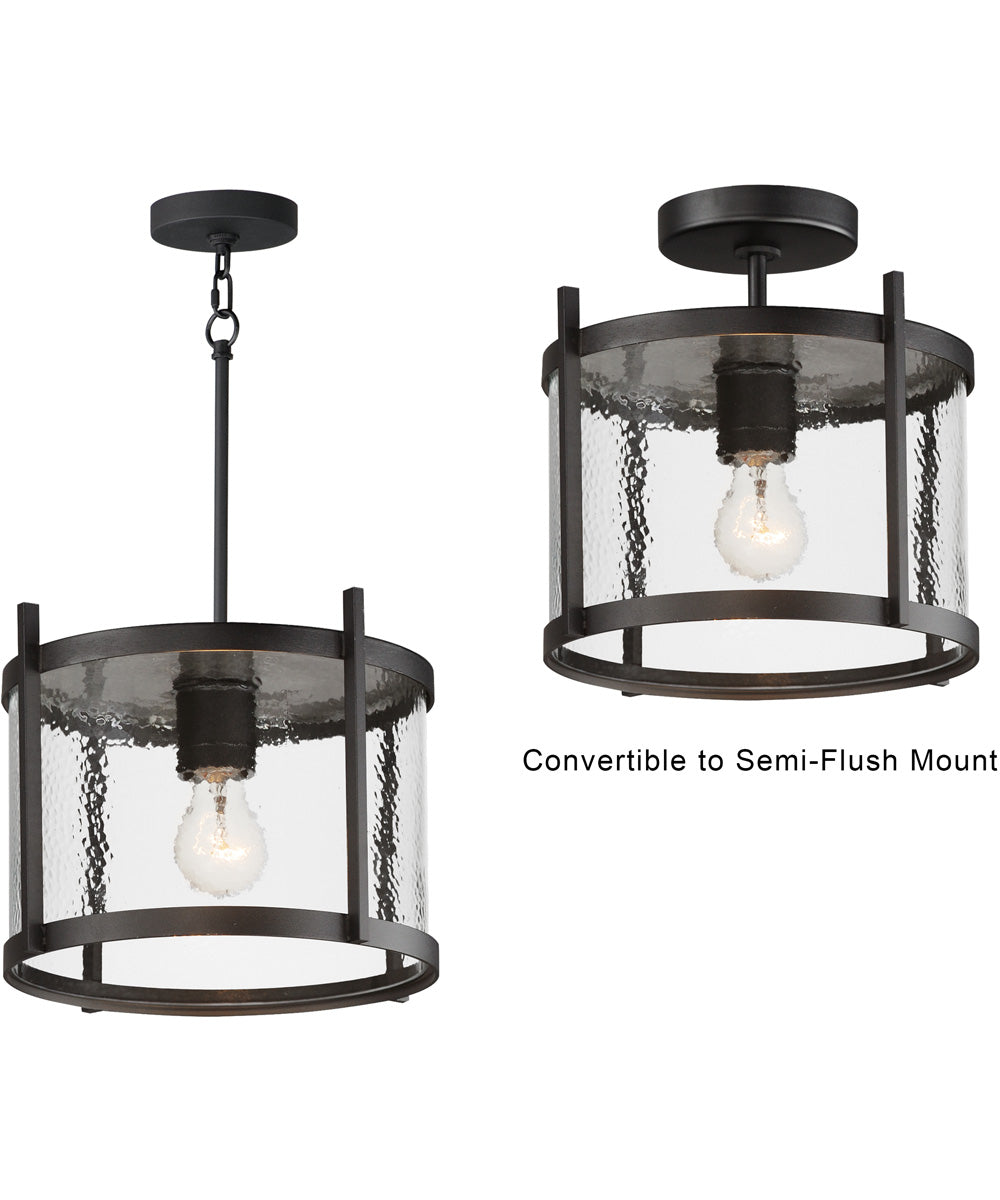 Belfry 1-Light Semi-Flush/Pendant Black