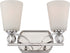 14"W Connie 2-Light Vanity & Wall Polished Nickel