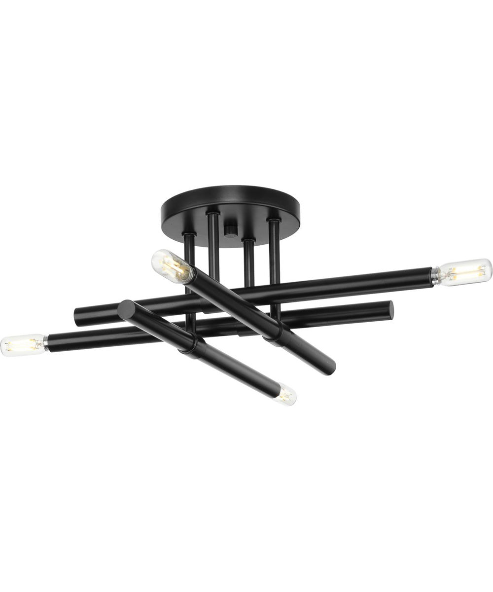 Arya 4-Light 20" Semi-Flush Mount Light Matte Black