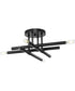 Arya 4-Light 20" Semi-Flush Mount Light Matte Black