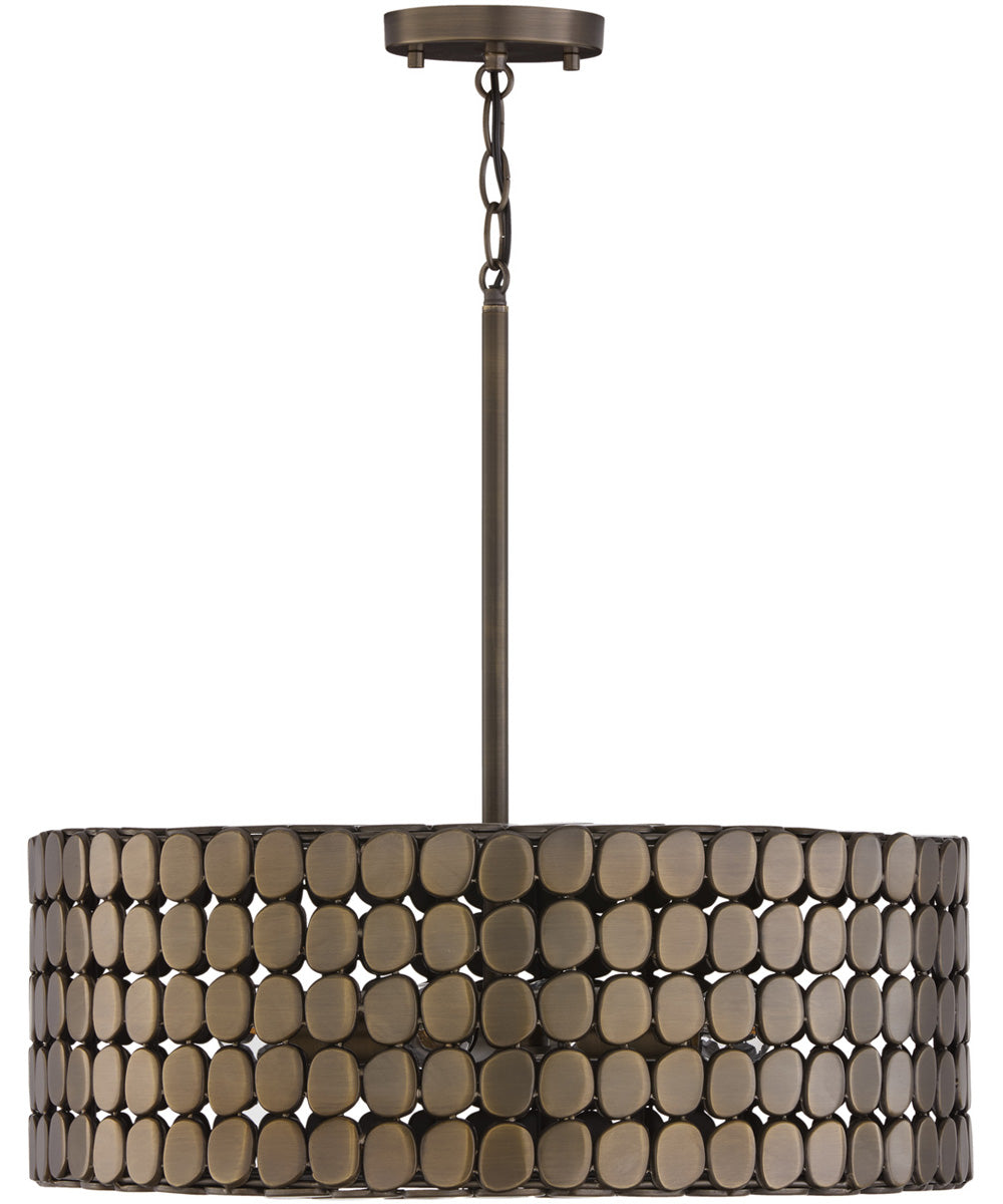 Eliana 4-Light Pendant Dark Brass