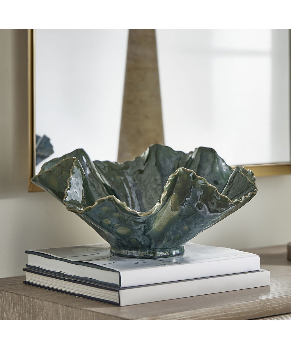 Verdant Bloom Emerald Outdoor Bowl