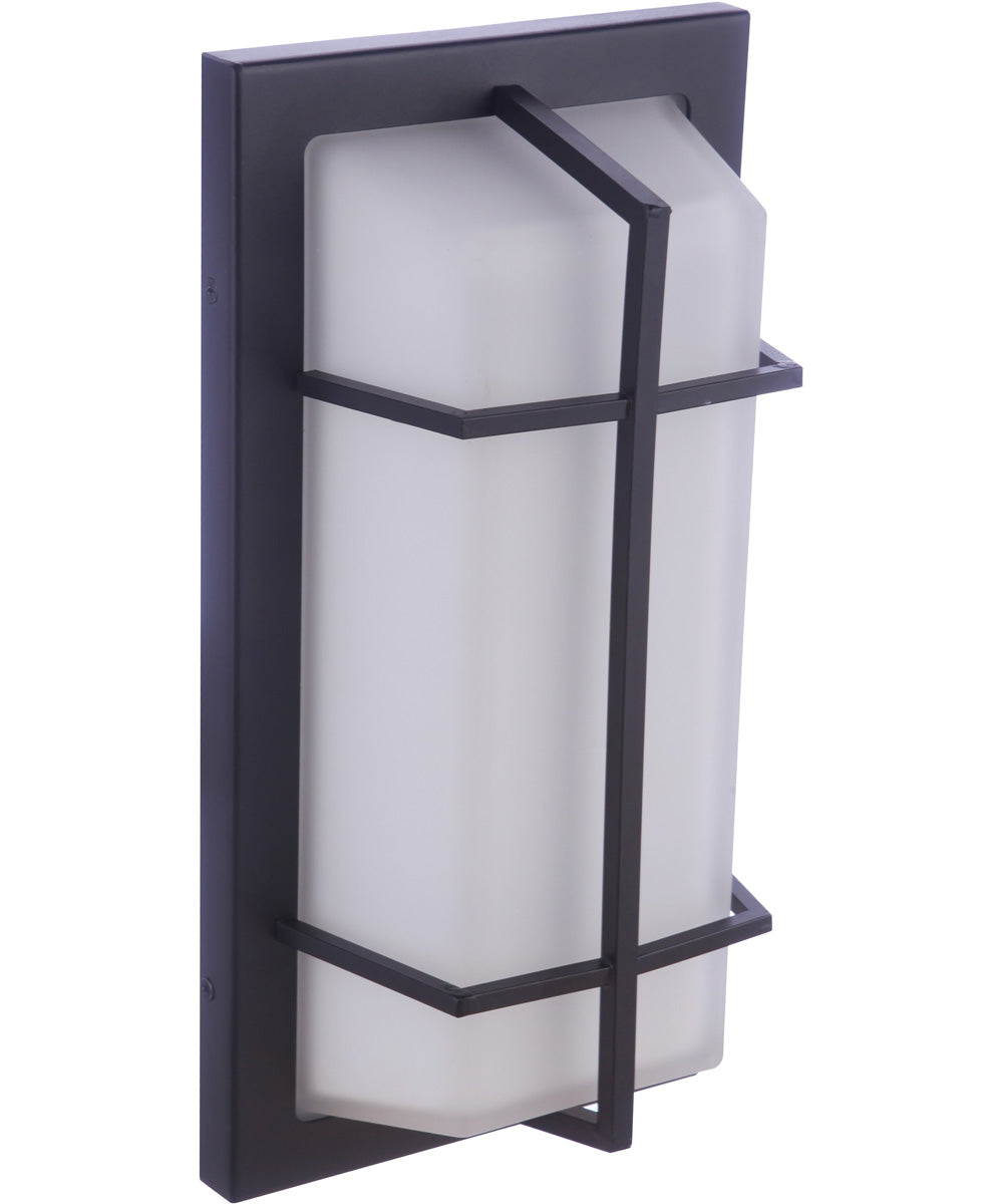 Bulkhead Rectangular 2-Light Outdoor Lighting Textured Black