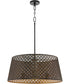 Benedict 3-light Pendant Matte Black|Aged Brass
