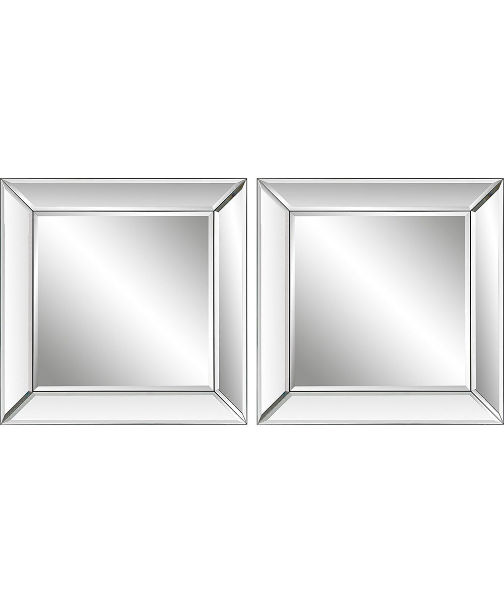 22x22" Set of 2 Beveled Wall Mirror Panels