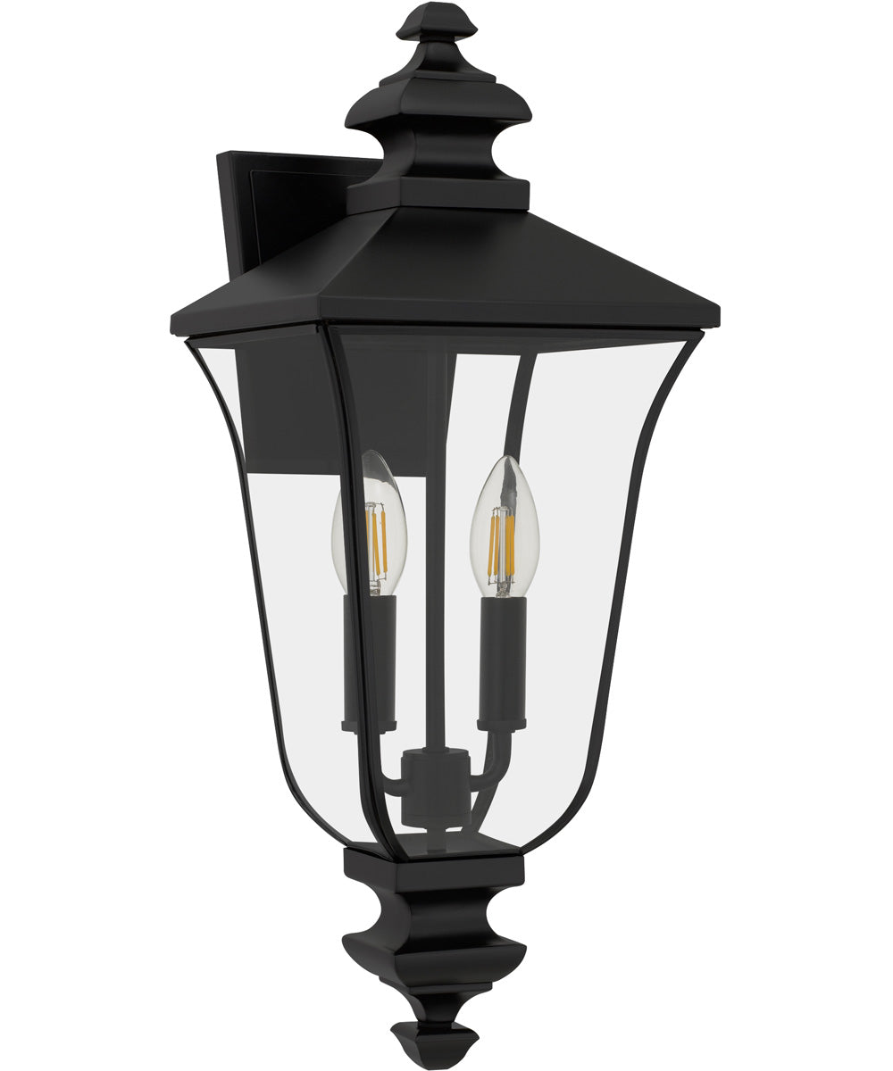 Farley 2-light Outdoor Wall Light Matte Black
