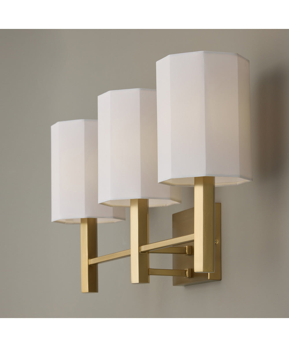 Adrian 3-Light Vanity Aged Brass