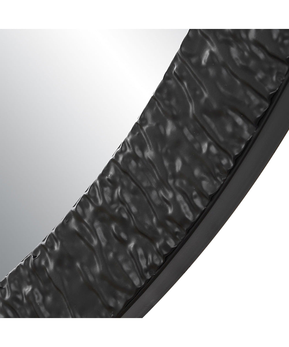 34x34" Wall Mirror Satin Black