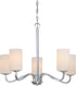 27"W Willow 5-Light Chandelier Polished Nickel