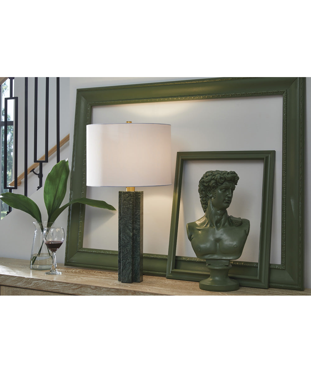 Keegan Marble Table Lamp Green