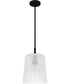 Gray Small 1-light Mini Pendant Matte Black