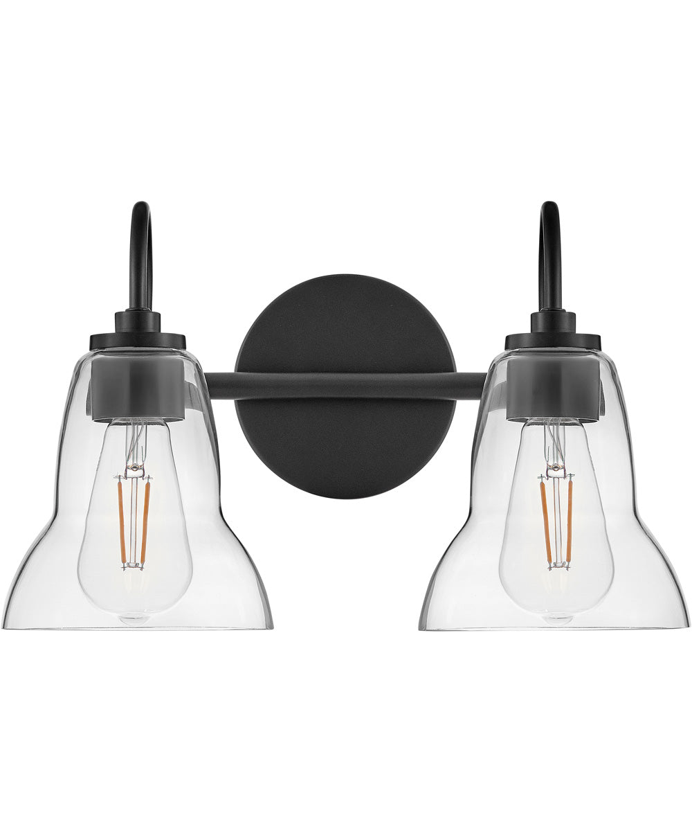 Vera 2-Light Small Two Light Vanity in Black
