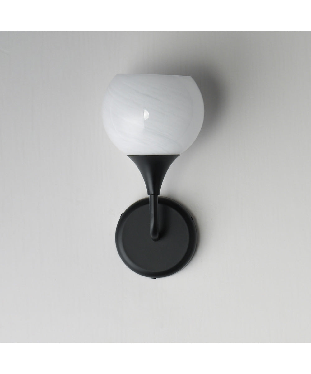 Neve 1-Light Wall Scone Black