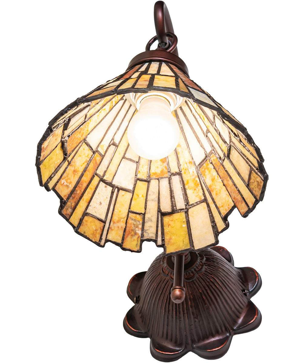8" Wide DeLighta Jadestone Wall Sconce