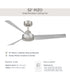 Rizo 52-in. 3-Blade Modern Ceiling Fan Brushed Nickel