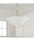 Maeve 4-Light Pendant Matte Brass and White