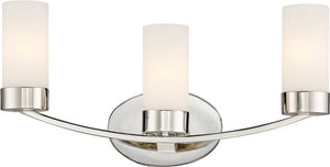 21"W Denver 3-Light Vanity & Wall Polished Nickel