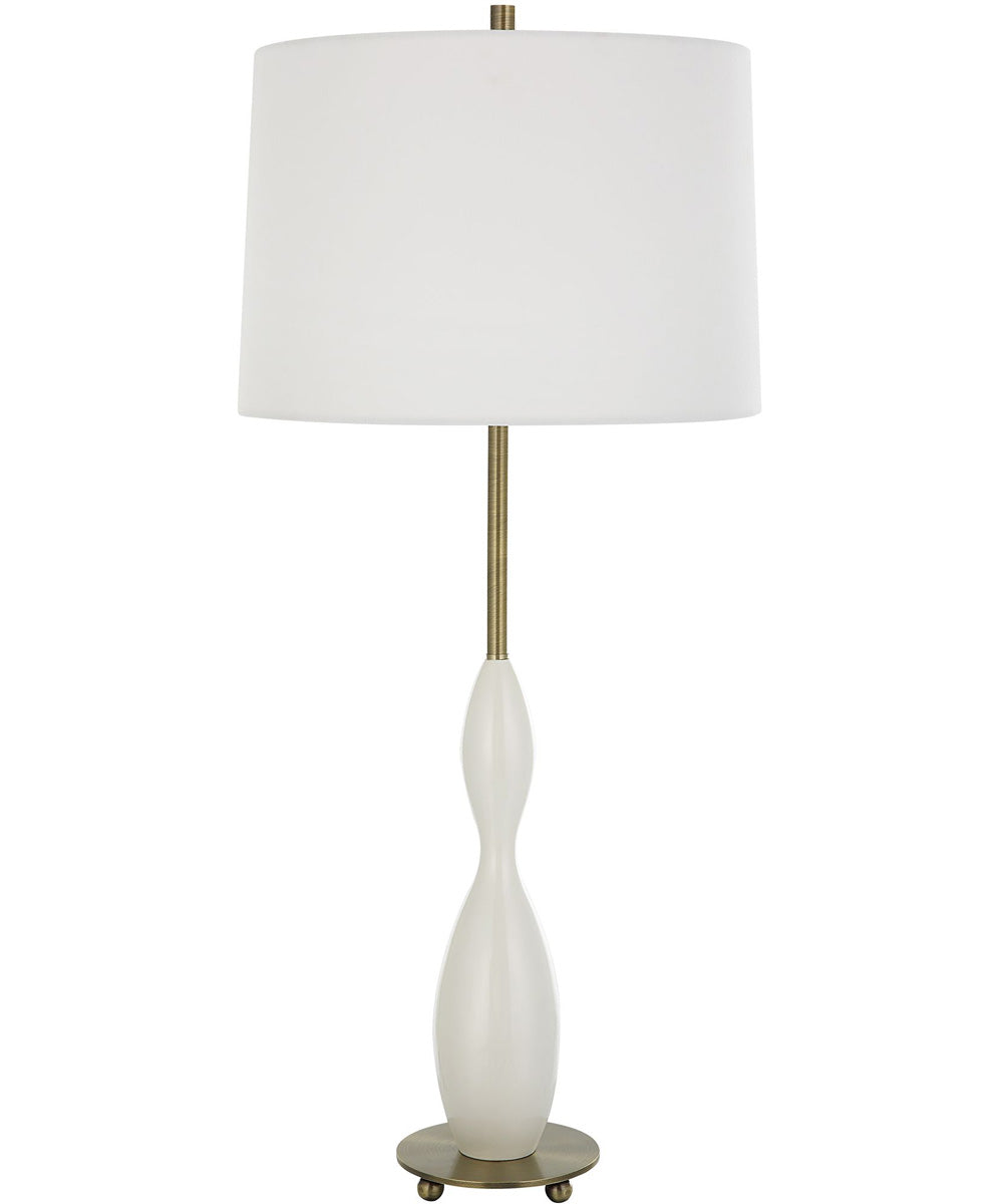 Annora Glossy White Table Lamp